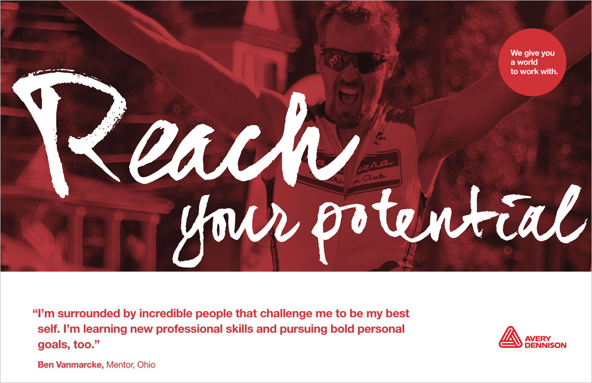 Avery Internal Brand image: Reach your potential.